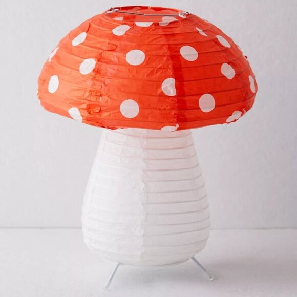 NWT Urban Outfitters LED Paper Mushroom Lantern Light - Picture 4 of 6